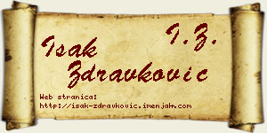 Isak Zdravković vizit kartica